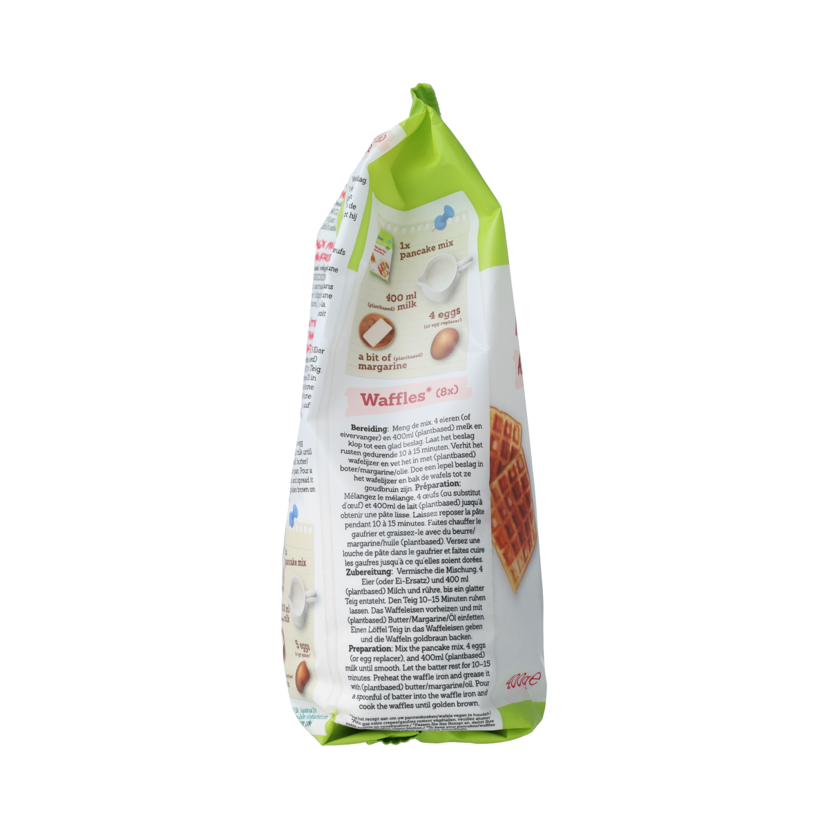 Damhert Pannenkoeken en wafelmix gluten- & lactosevrij 400.00 Gram