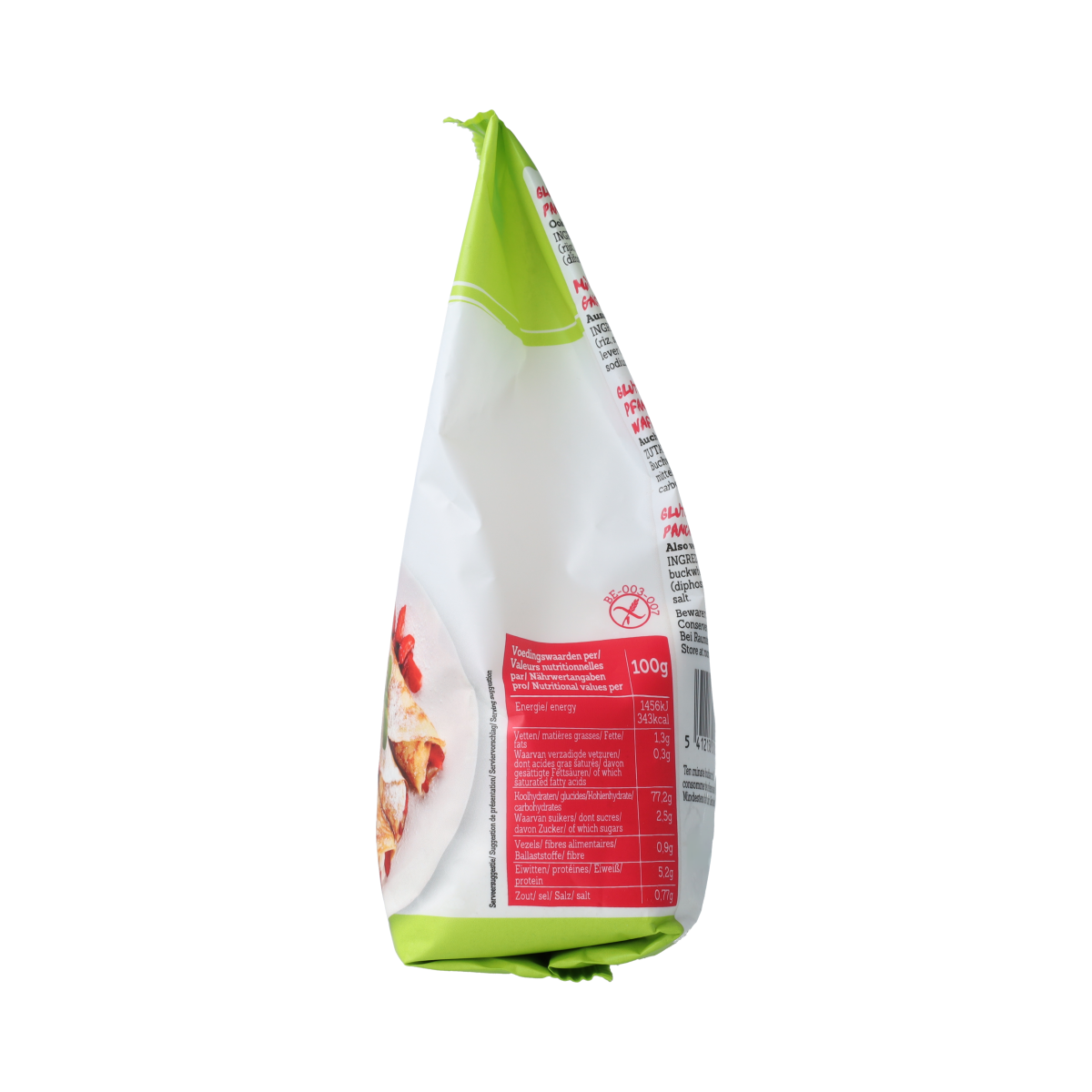 Damhert Pannenkoeken en wafelmix gluten- & lactosevrij 400.00 Gram