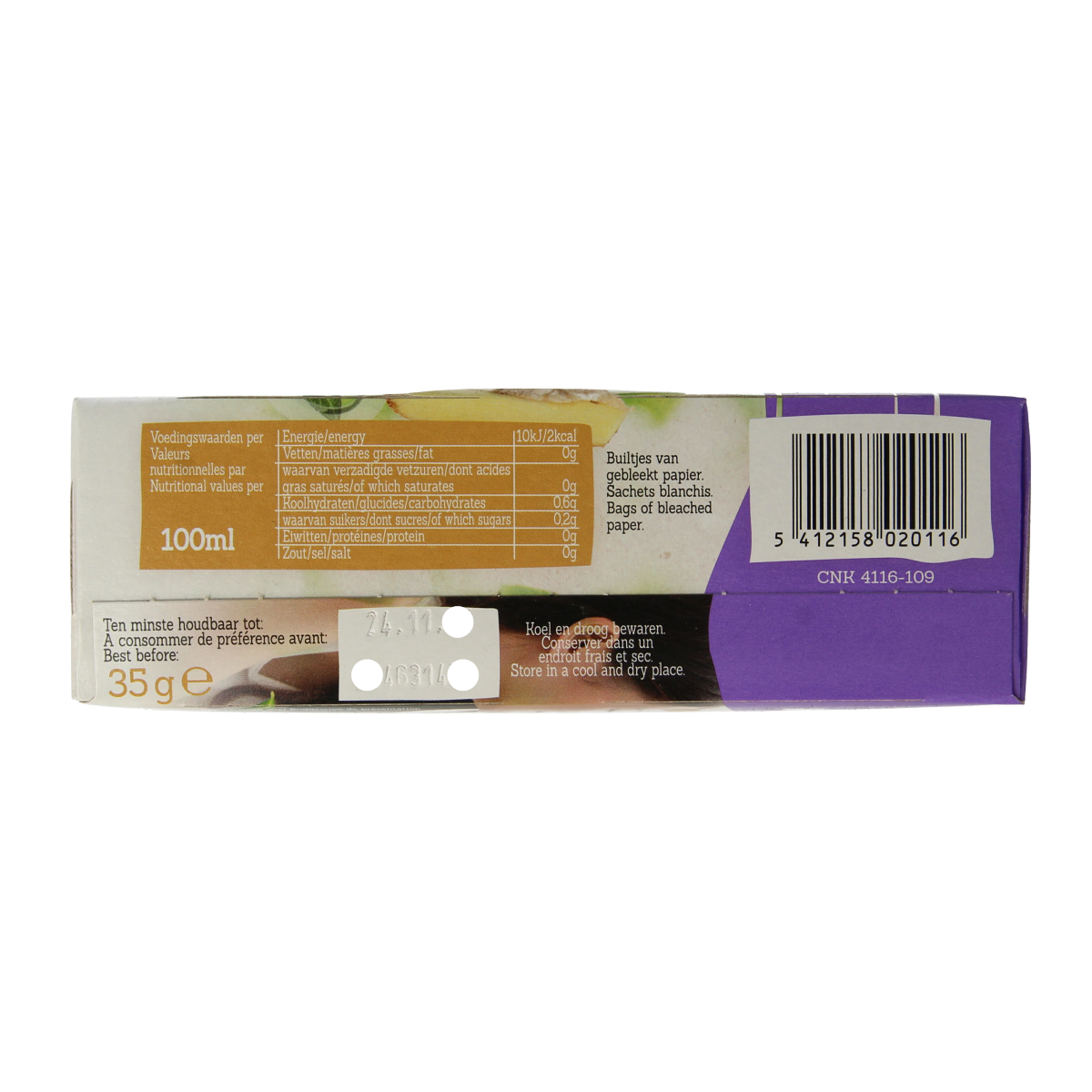 Damhert Tea time gember limoenthee bio 20.00 Zakjes