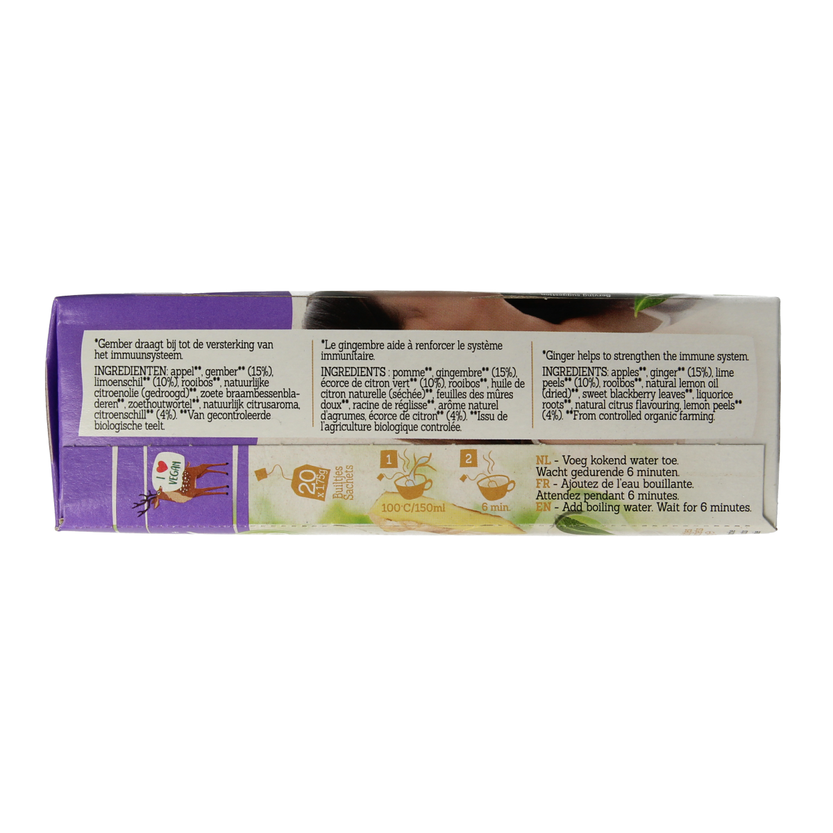 Damhert Tea time gember limoenthee bio 20.00 Zakjes