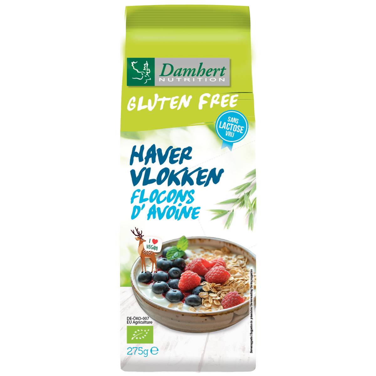 Damhert Havervlokken glutenvrij bio 275.00 Gram