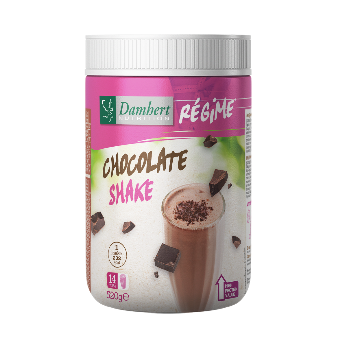 Damhert Regime maaltijd shake chocolade 520.00 Gram