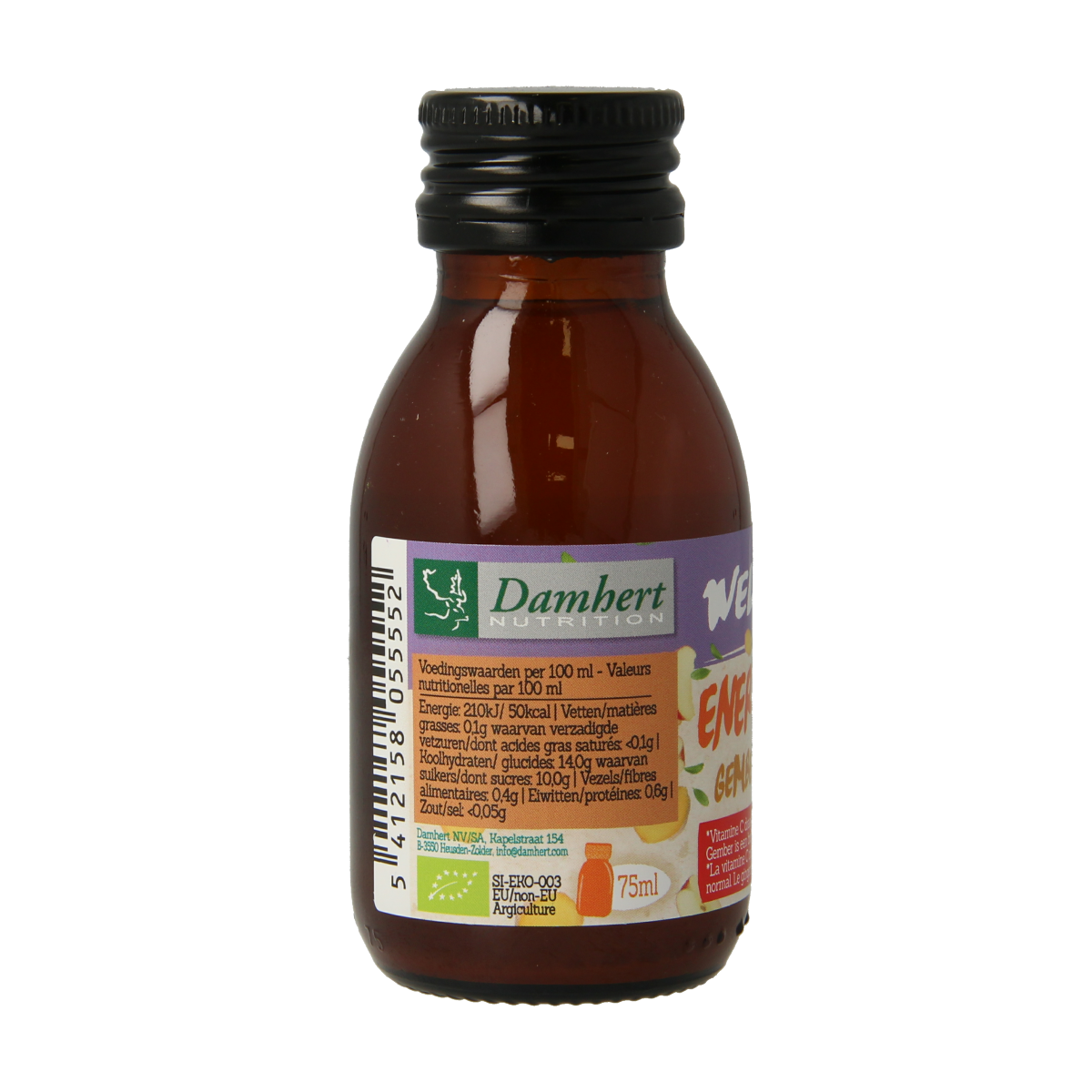 Damhert Energy shot gember bio 75.00 Milliliter