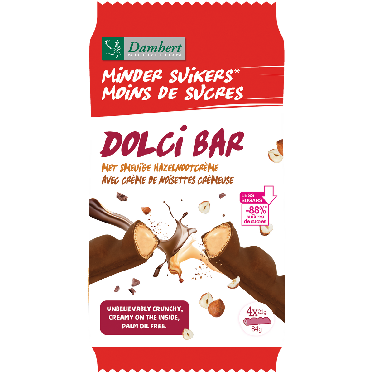Damhert Dolci bar minder suikers 84.00 Gram