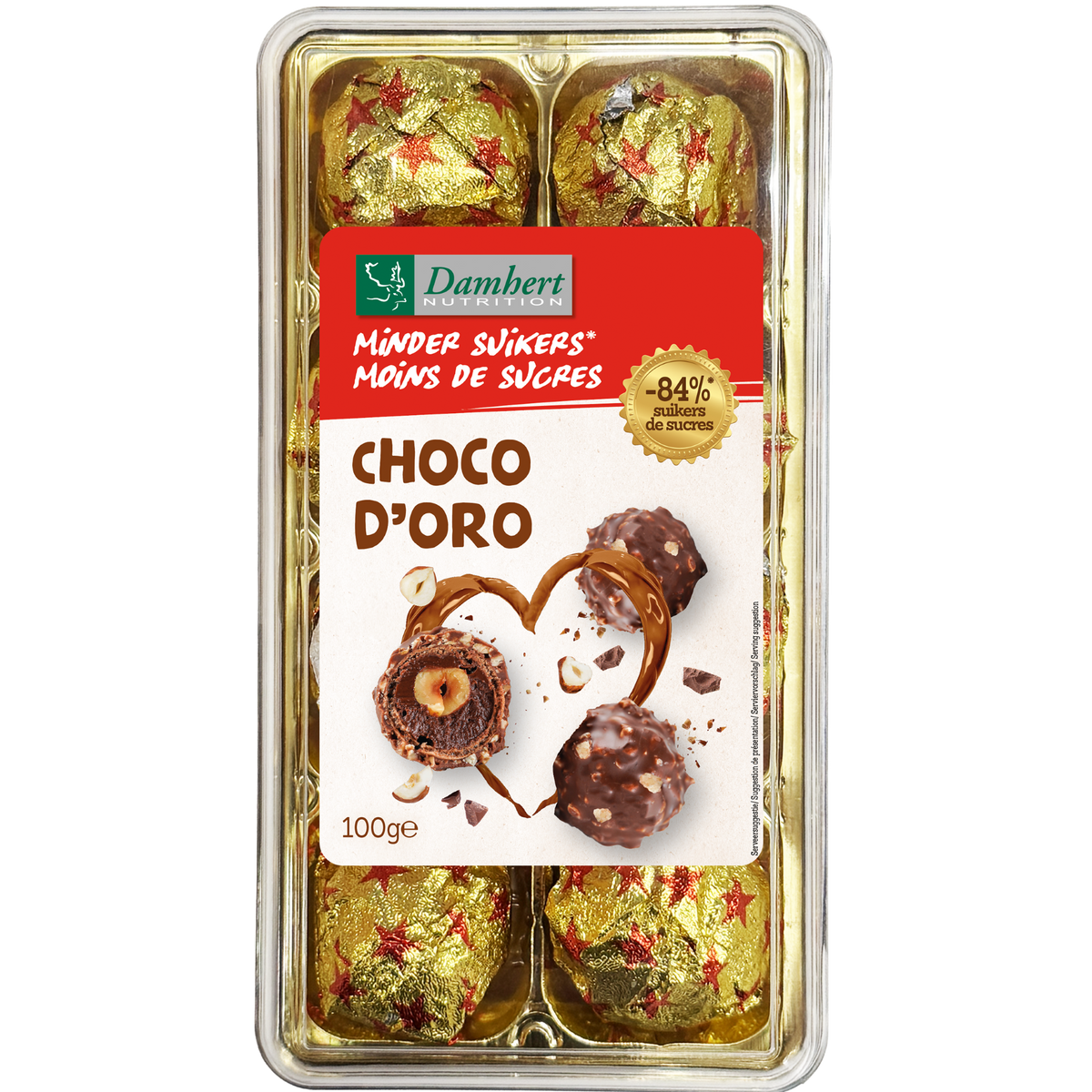 Damhert Choco doro minder suiker 100.00 Gram