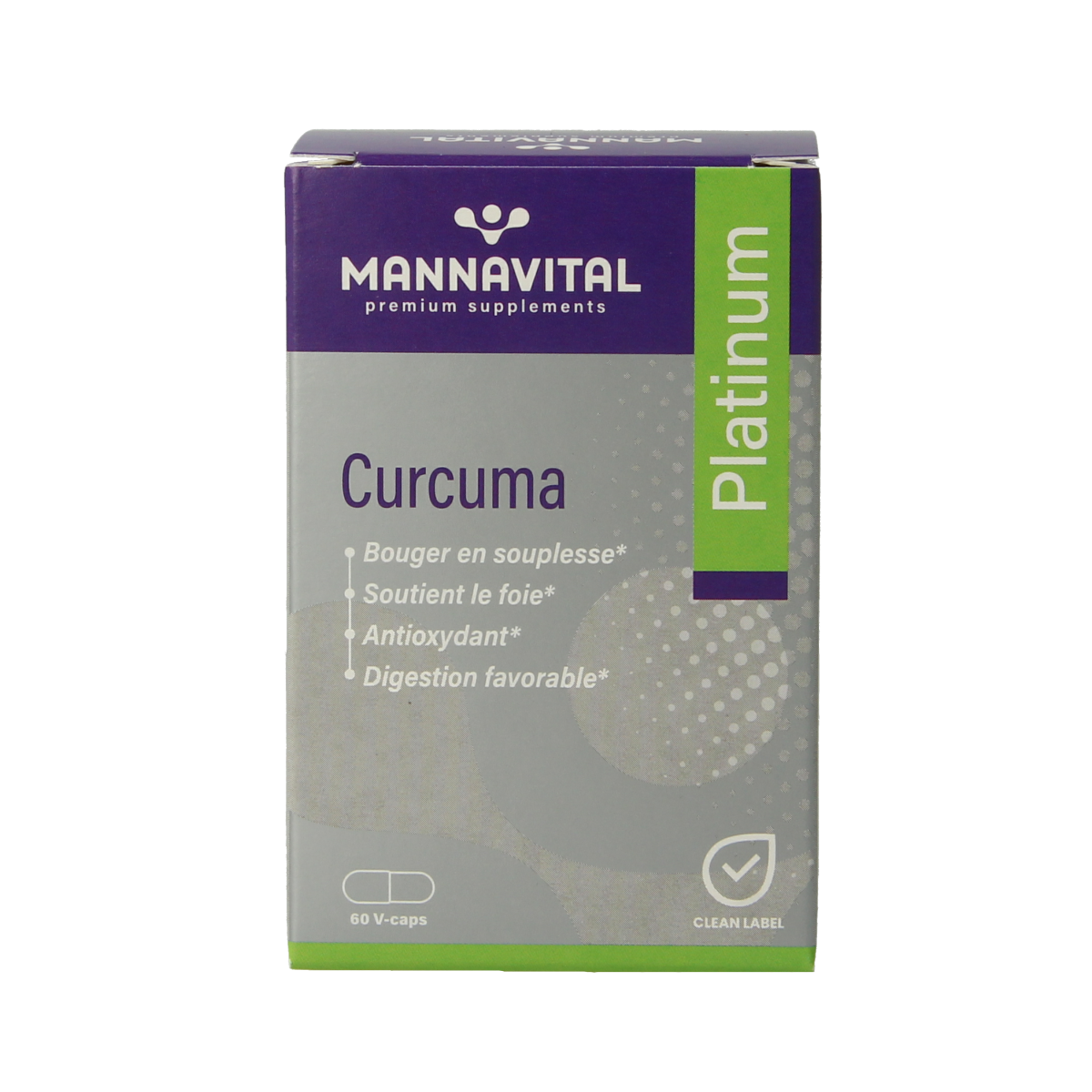 Mannavital Curcuma platinum 60.00 Vegetarische capsules