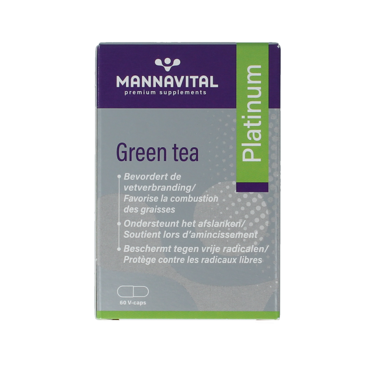 Mannavital Green tea platinum 60.00 Vegetarische capsules