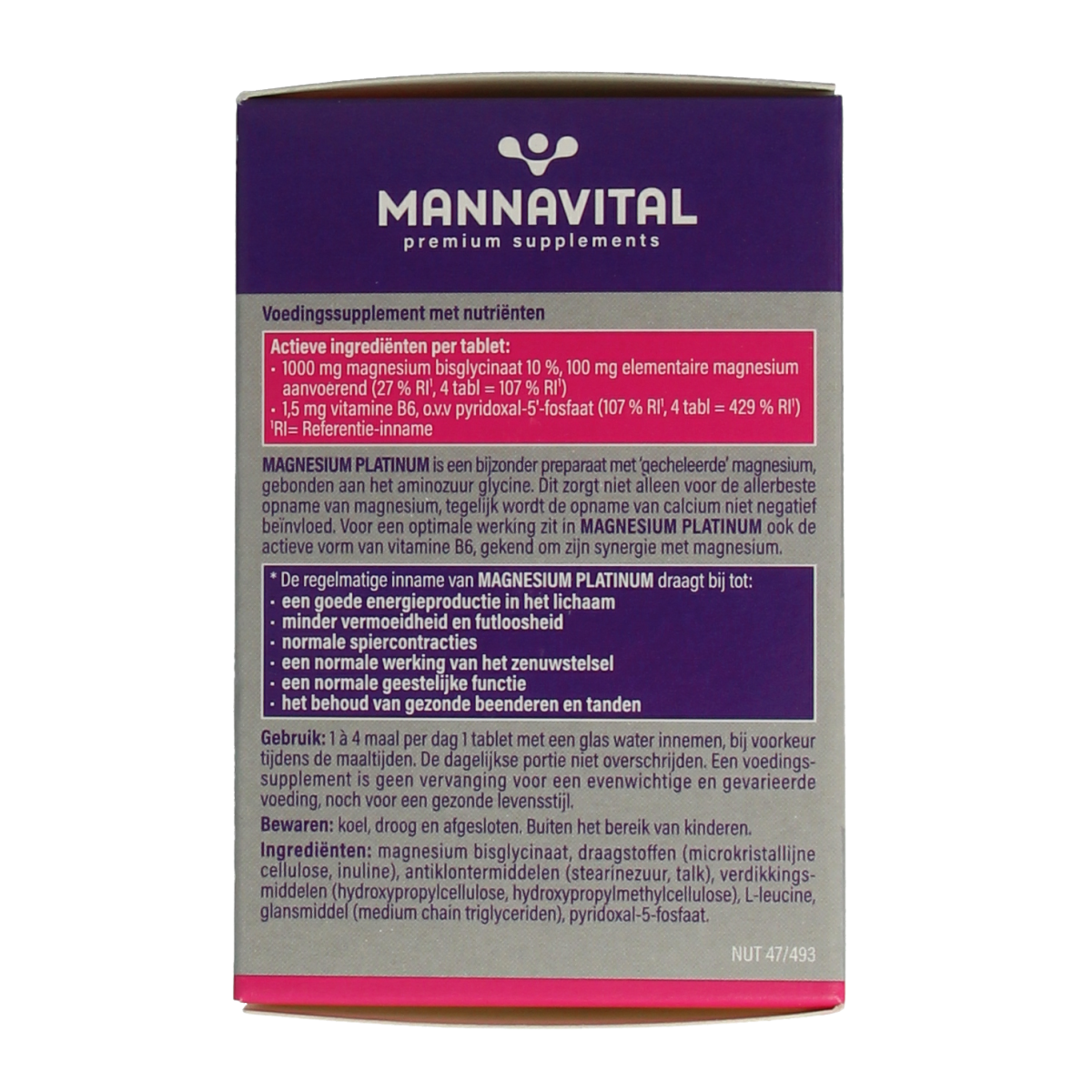 Mannavital Magnesium platinum 90.00 Tabletten
