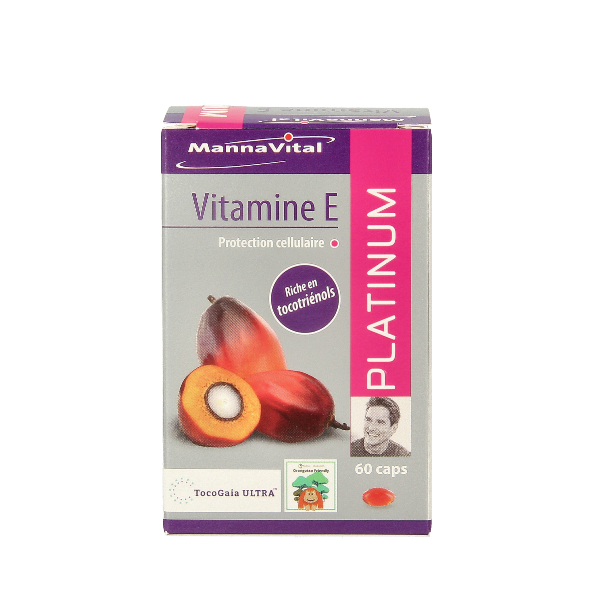 Mannavital Vitamine E platinum 60.00 Vegetarische capsules