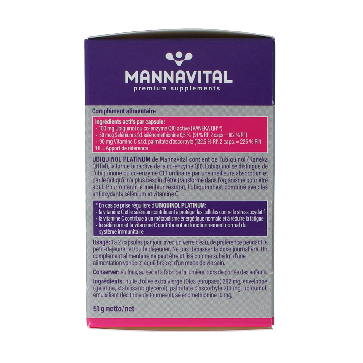 Mannavital Ubiquinol platinum 60.00 Capsules