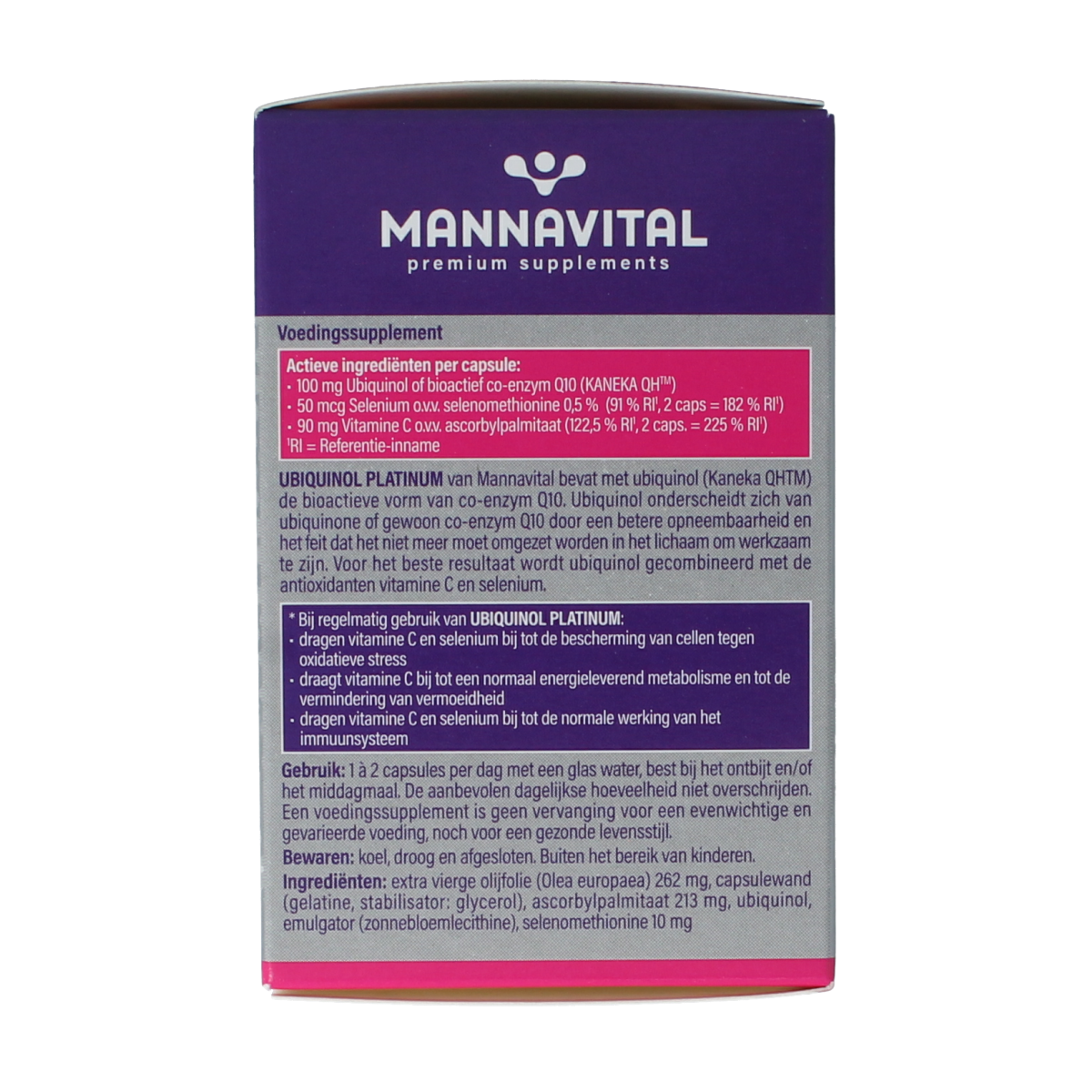Mannavital Ubiquinol platinum 60.00 Capsules