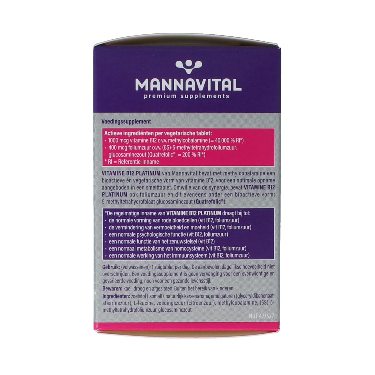Mannavital Vitamine B12 platinum 60.00 Tabletten
