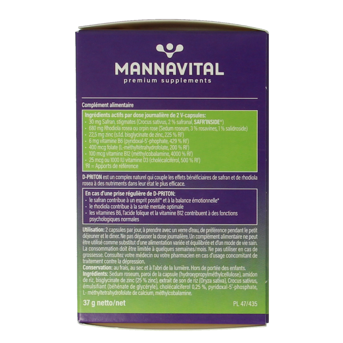 Mannavital D-priton 60.00 Capsules