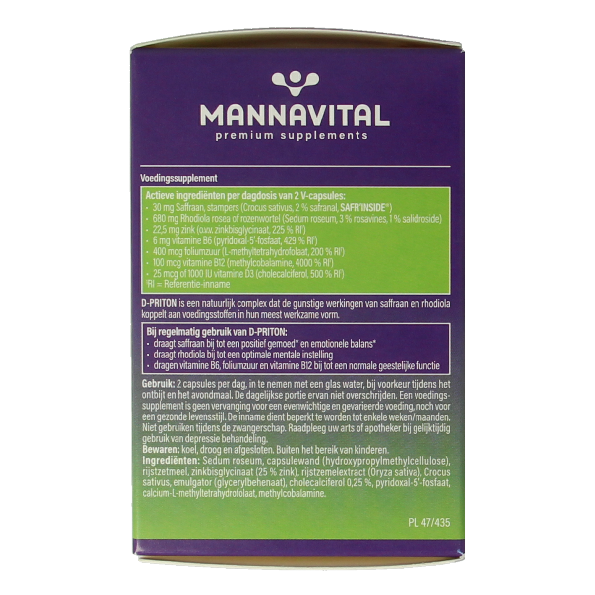 Mannavital D-priton 60.00 Capsules