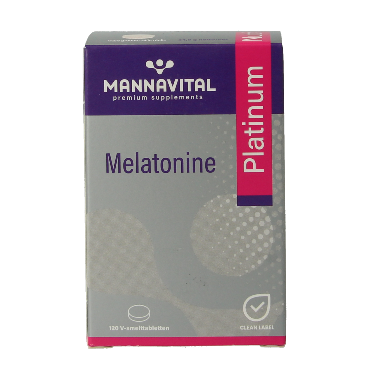 Mannavital Melatonine platinum 120.00 Smelttabletten