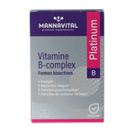 Mannavital Vitamine B complex platinum 60.00 Vegetarische capsules