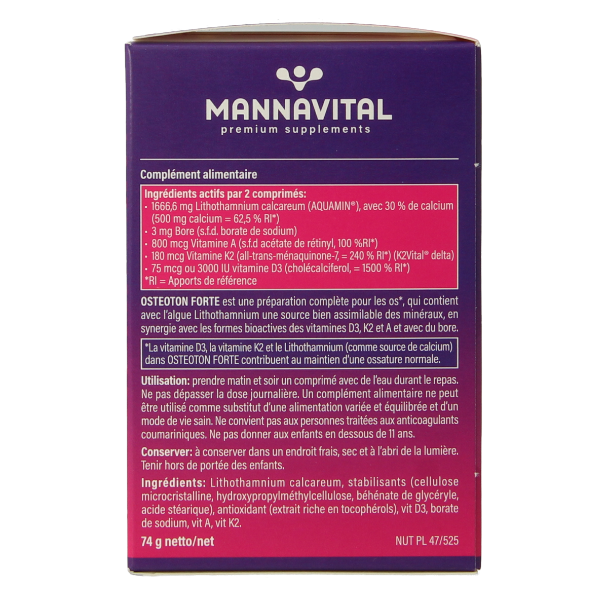 Mannavital Osteoton forte 60.00 Tabletten