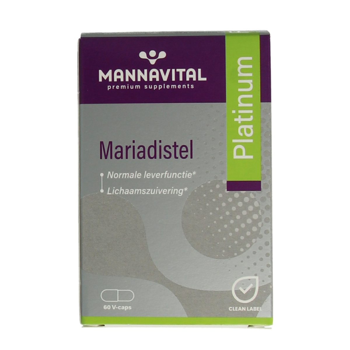 Mannavital Mariadistel platinum 60.00 Vegetarische capsules