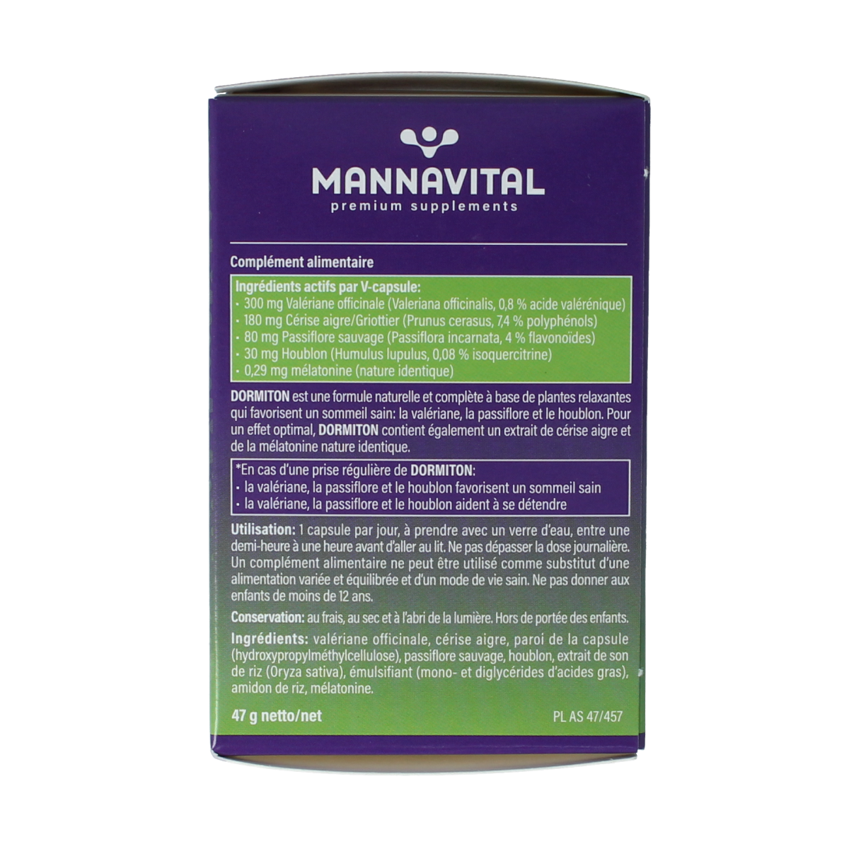 Mannavital Dormiton 60.00 Vegetarische capsules