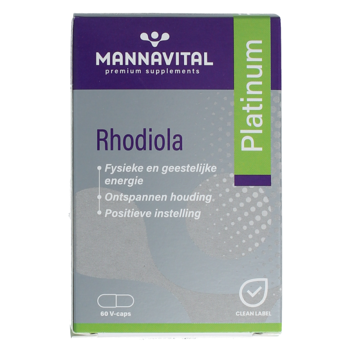 Mannavital Rhodiola platinum 60.00 Vegetarische capsules