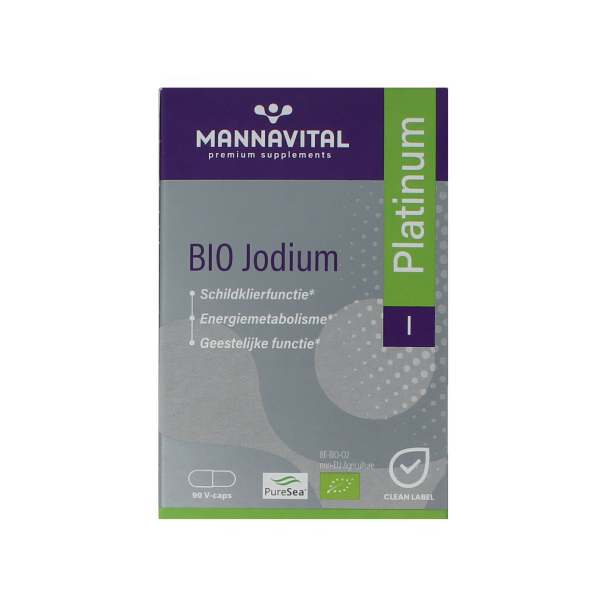Mannavital Jodium platinum bio 90.00 Vegetarische capsules
