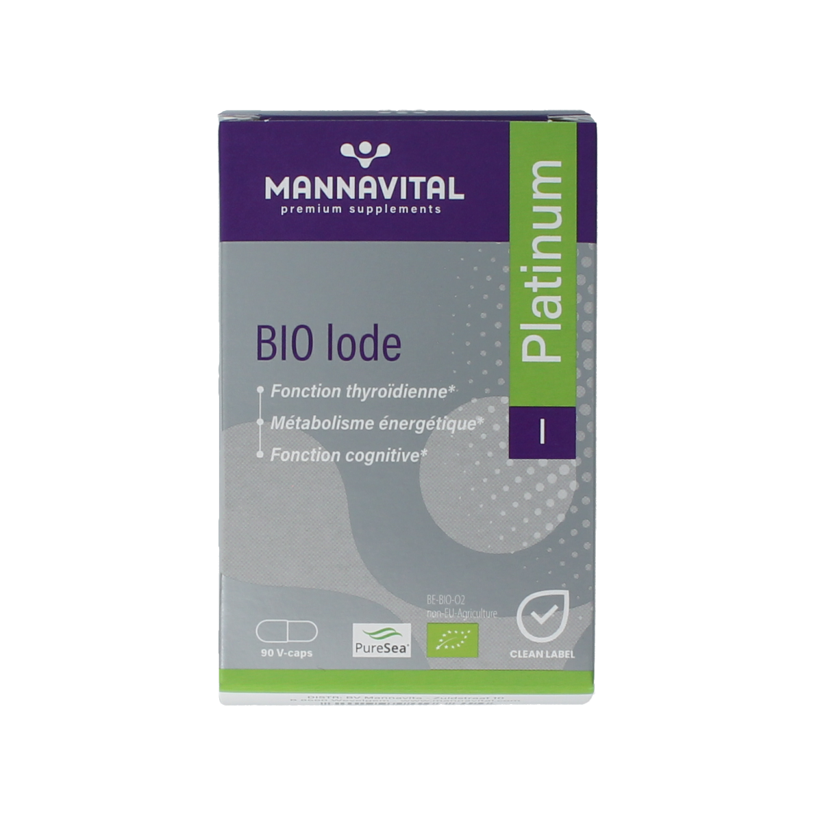 Mannavital Jodium platinum bio 90.00 Vegetarische capsules