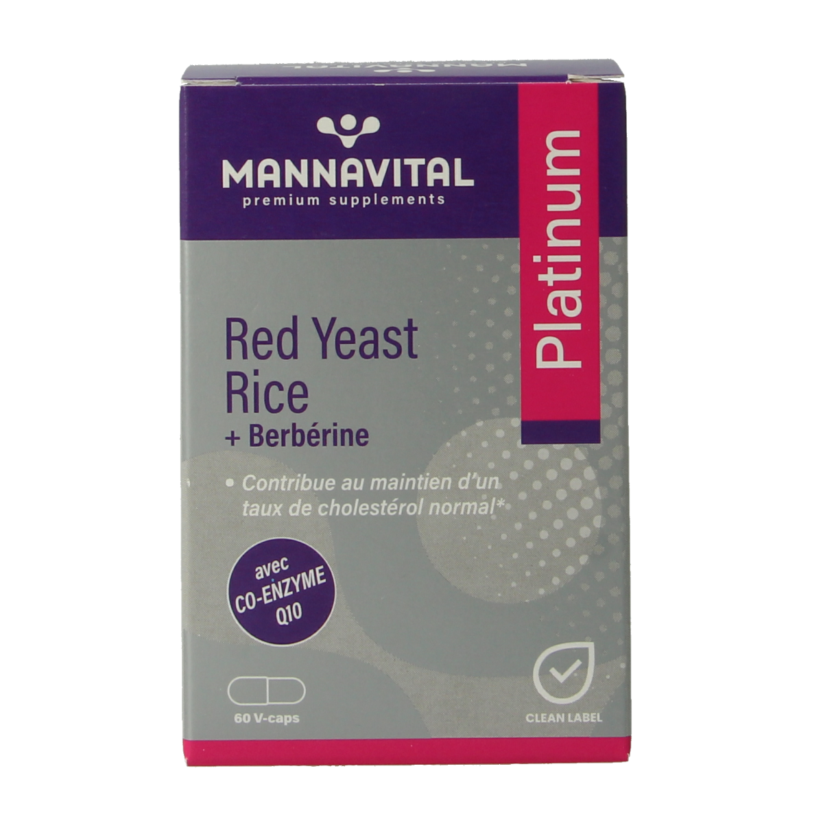 Mannavital Rode rijst + berberine platinum 60.00 Vegetarische capsules
