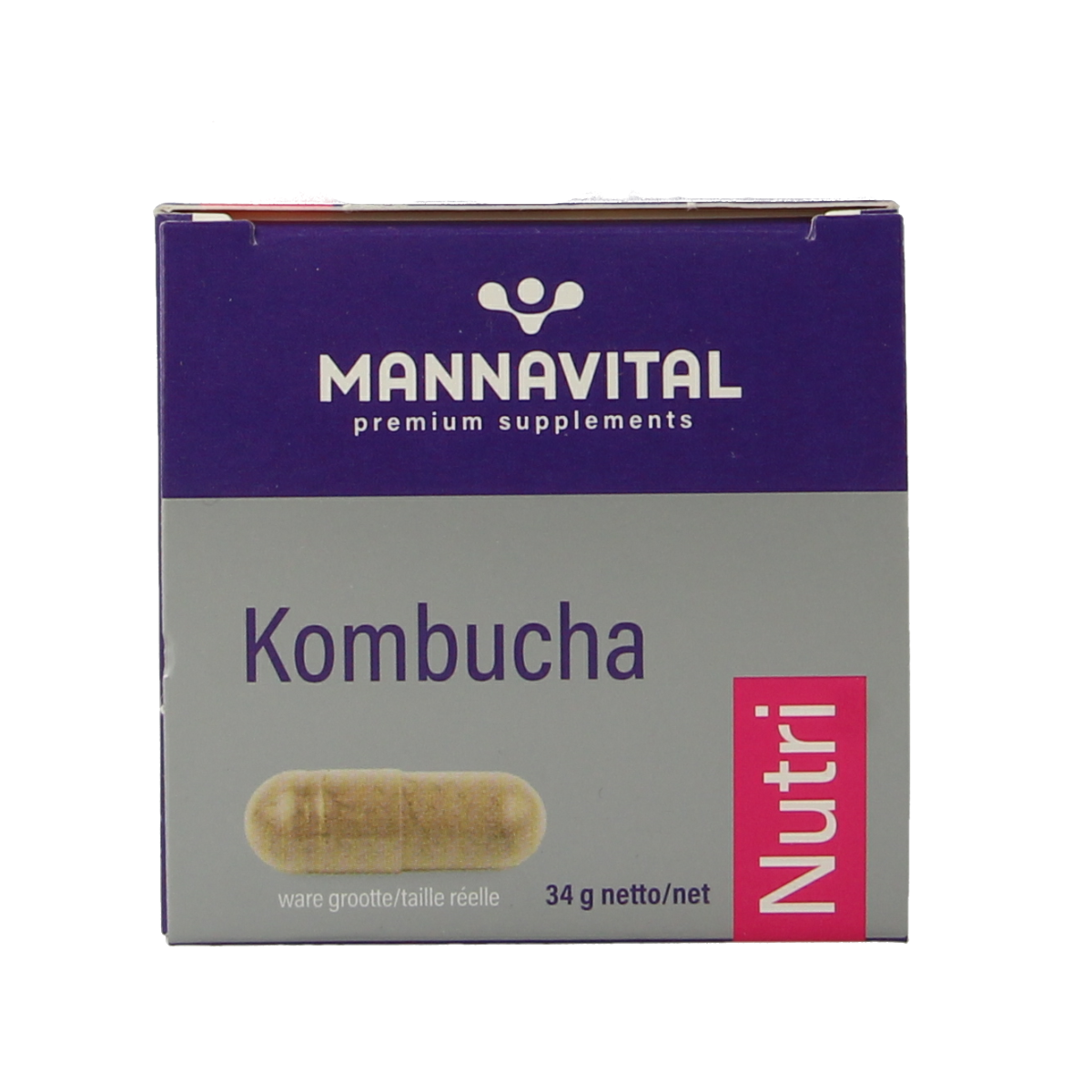 Mannavital Kombucha platinum 60.00 Vegetarische capsules