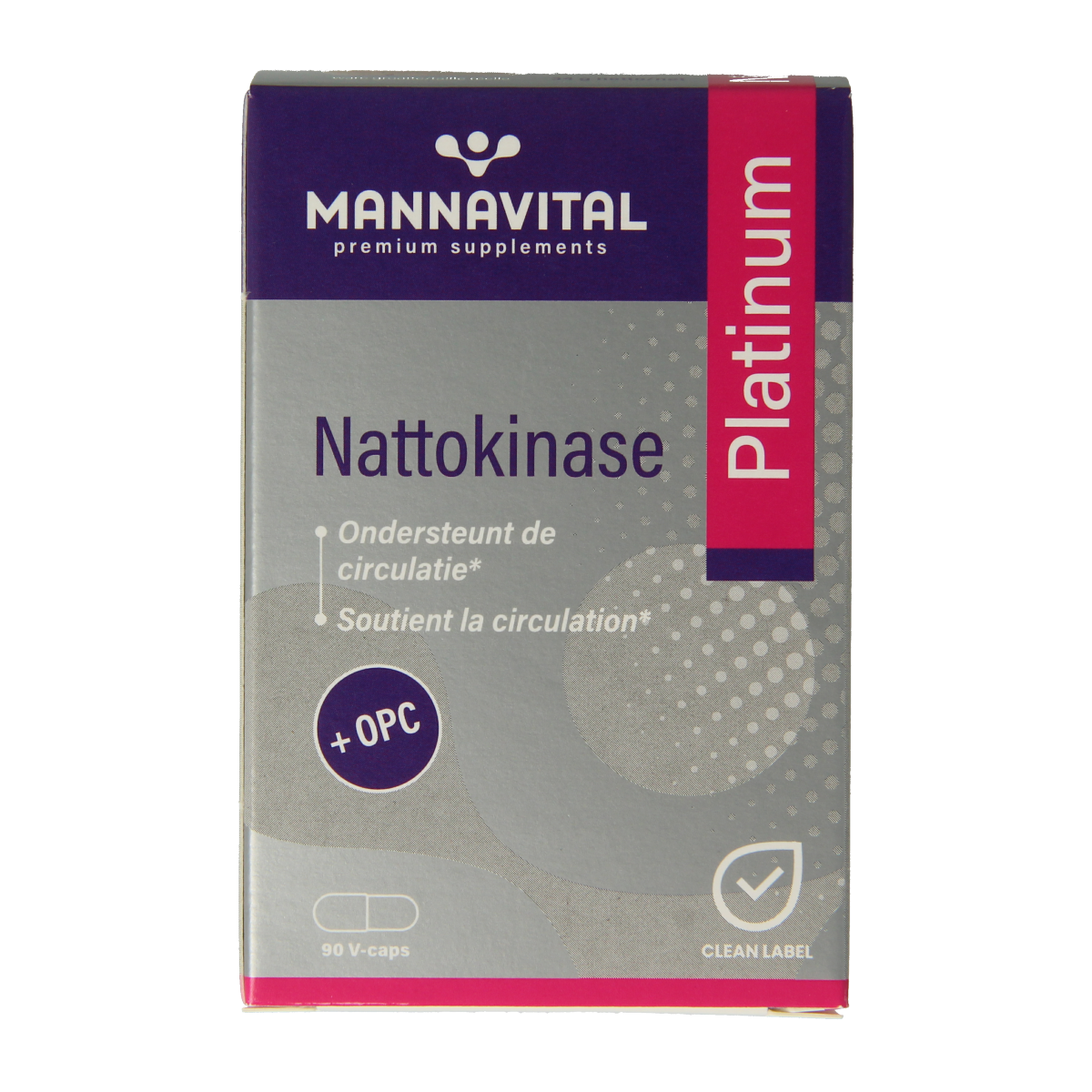 Mannavital Nattokinase platinum 90.00 Vegetarische capsules