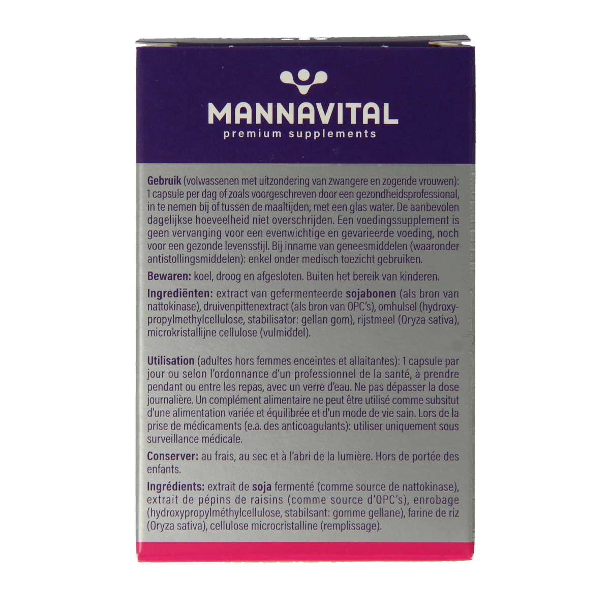 Mannavital Nattokinase platinum 90.00 Vegetarische capsules