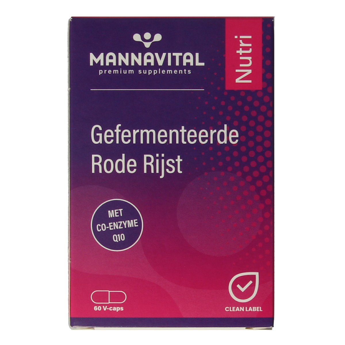 Mannavital Gefermenteerde rode rijst 60.00 Vegetarische capsules