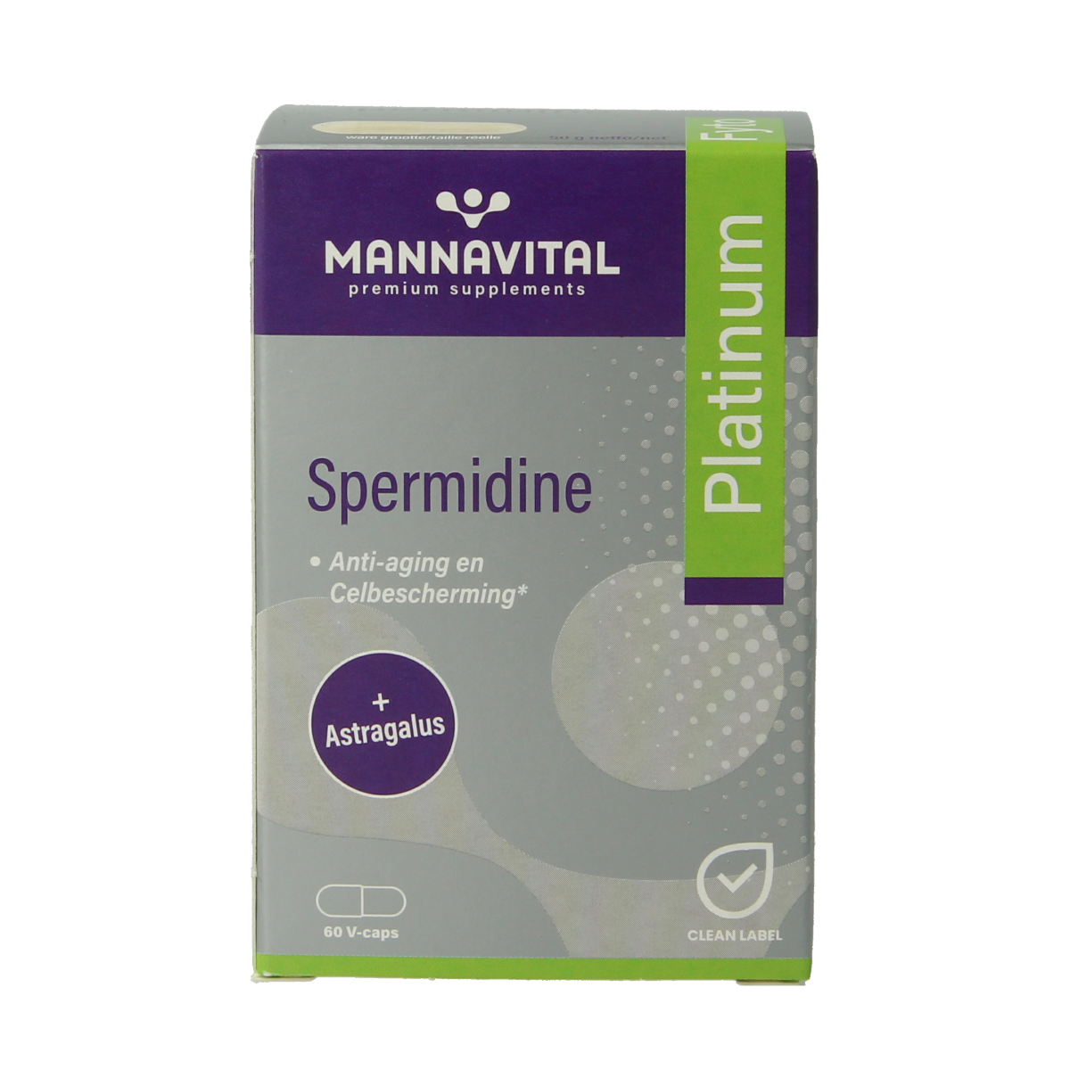 Mannavital Spermidine platinum 60.00 Vegetarische capsules
