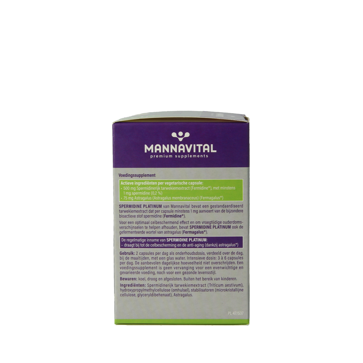 Mannavital Spermidine platinum 60.00 Vegetarische capsules