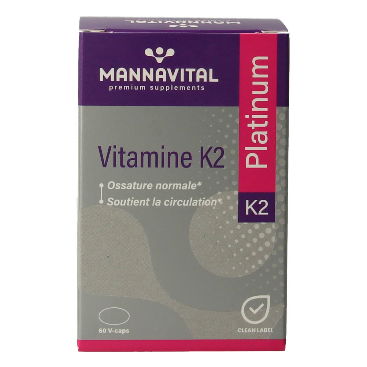 Mannavital Vitamine K2 60.00 Vegetarische capsules
