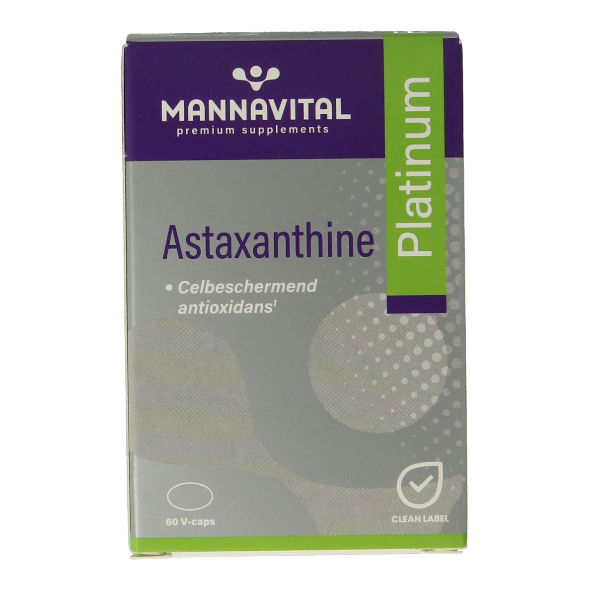 Mannavital Astaxanthine platinum 60.00 Vegetarische capsules