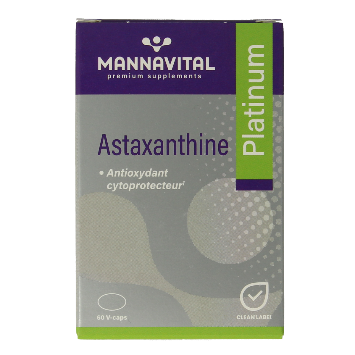 Mannavital Astaxanthine platinum 60.00 Vegetarische capsules
