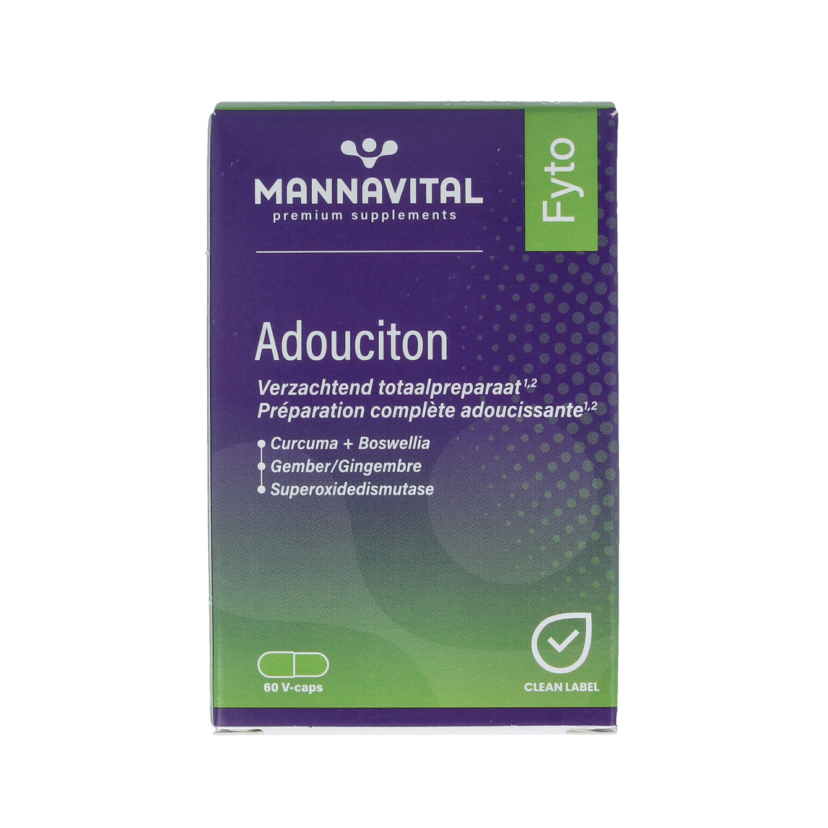 Mannavital Adouciton 60.00 Vegetarische capsules