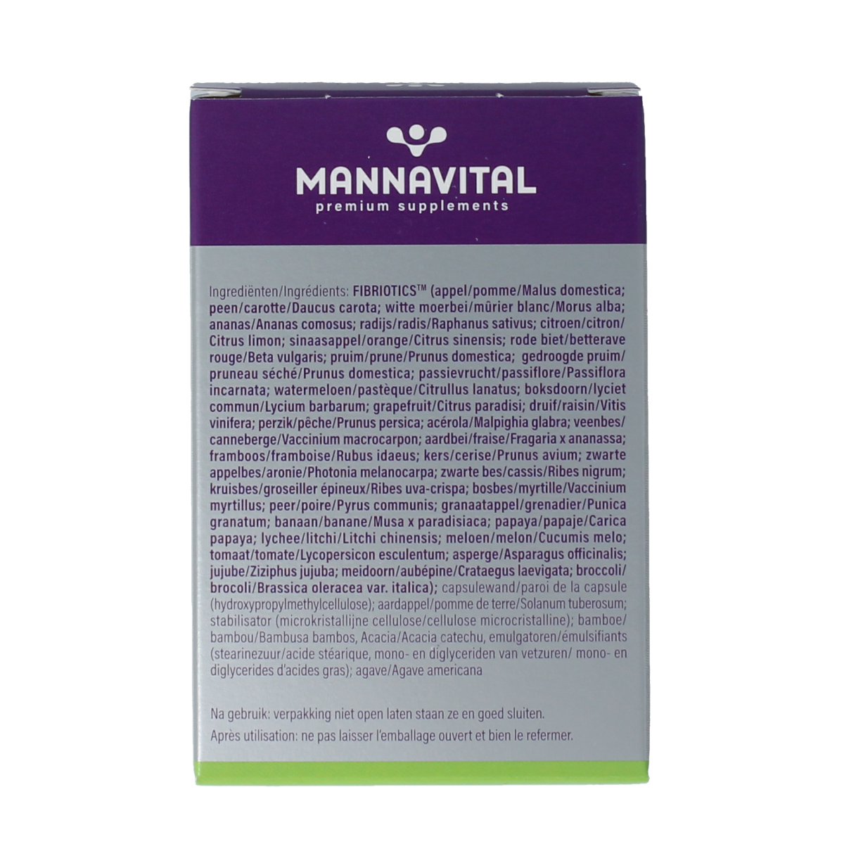 Mannavital Fibrioticum platinum 90.00 Vegetarische capsules