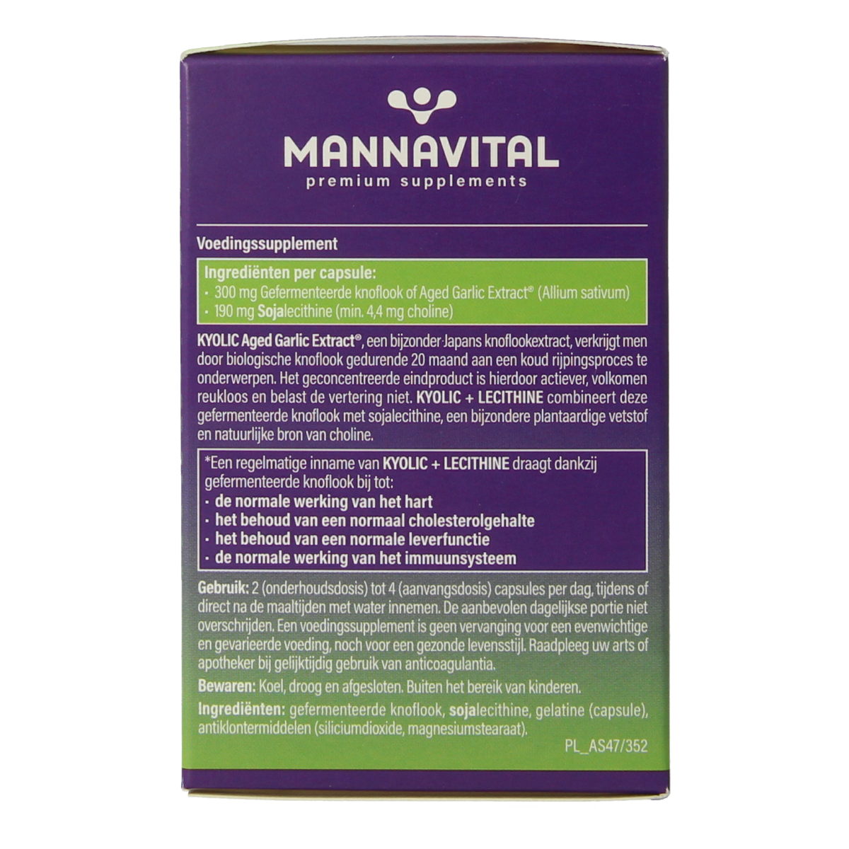Mannavital Kyolic + lecithine 75.00 Capsules