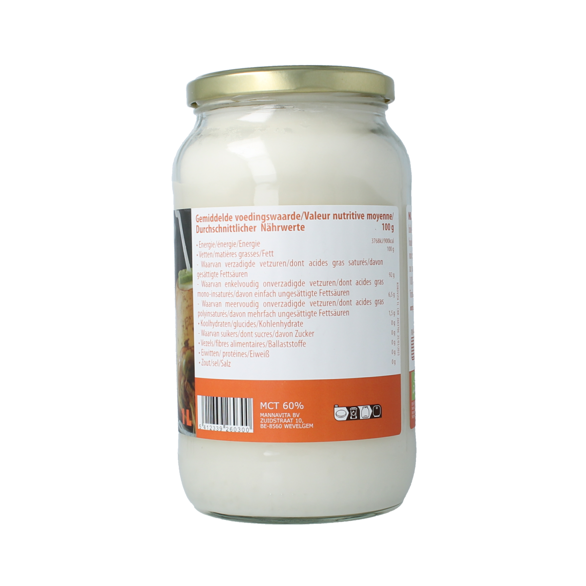 Kokovita Kokosolie geurloos bio 1.00 Liter