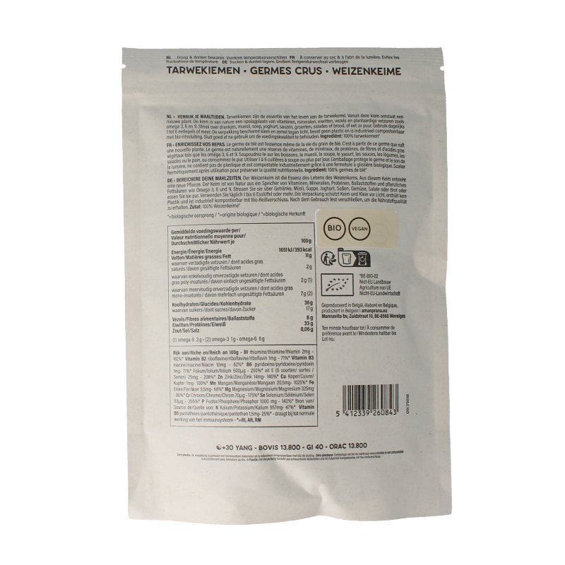 Amanprana Tarwekiemen raw bio 200 Gram