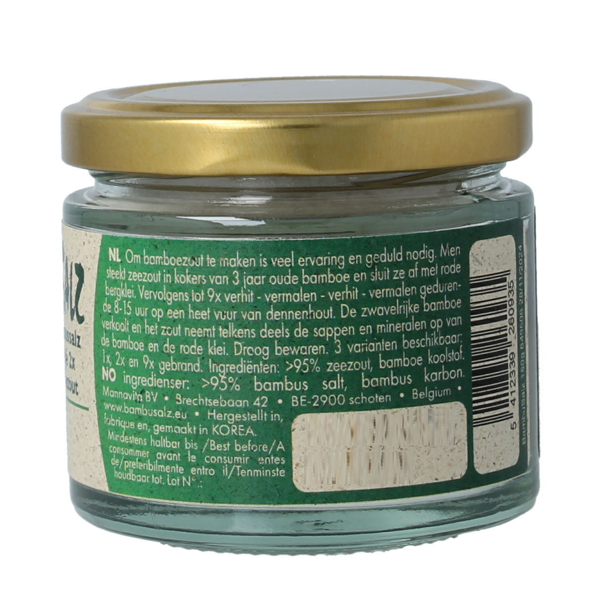 Bambu Salz Bamboezout fijn 2x gebrand 150.00 Gram