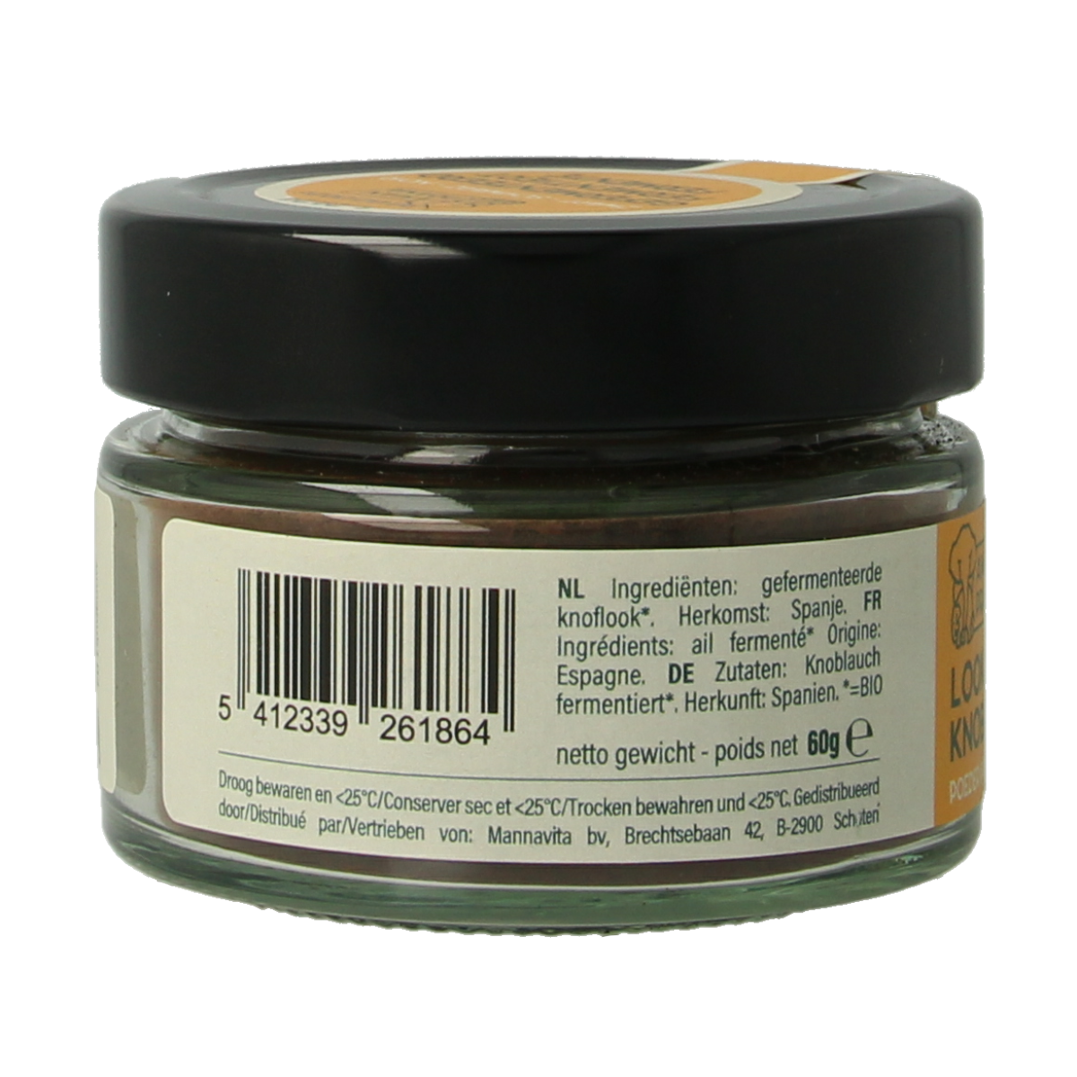 Amanprana Zwarte knoflookpoeder bio 60.00 Gram
