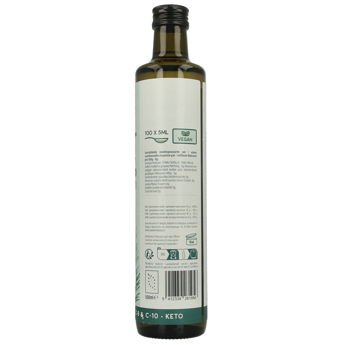 Amanprana MCT olie premium bio 500.00 Milliliter