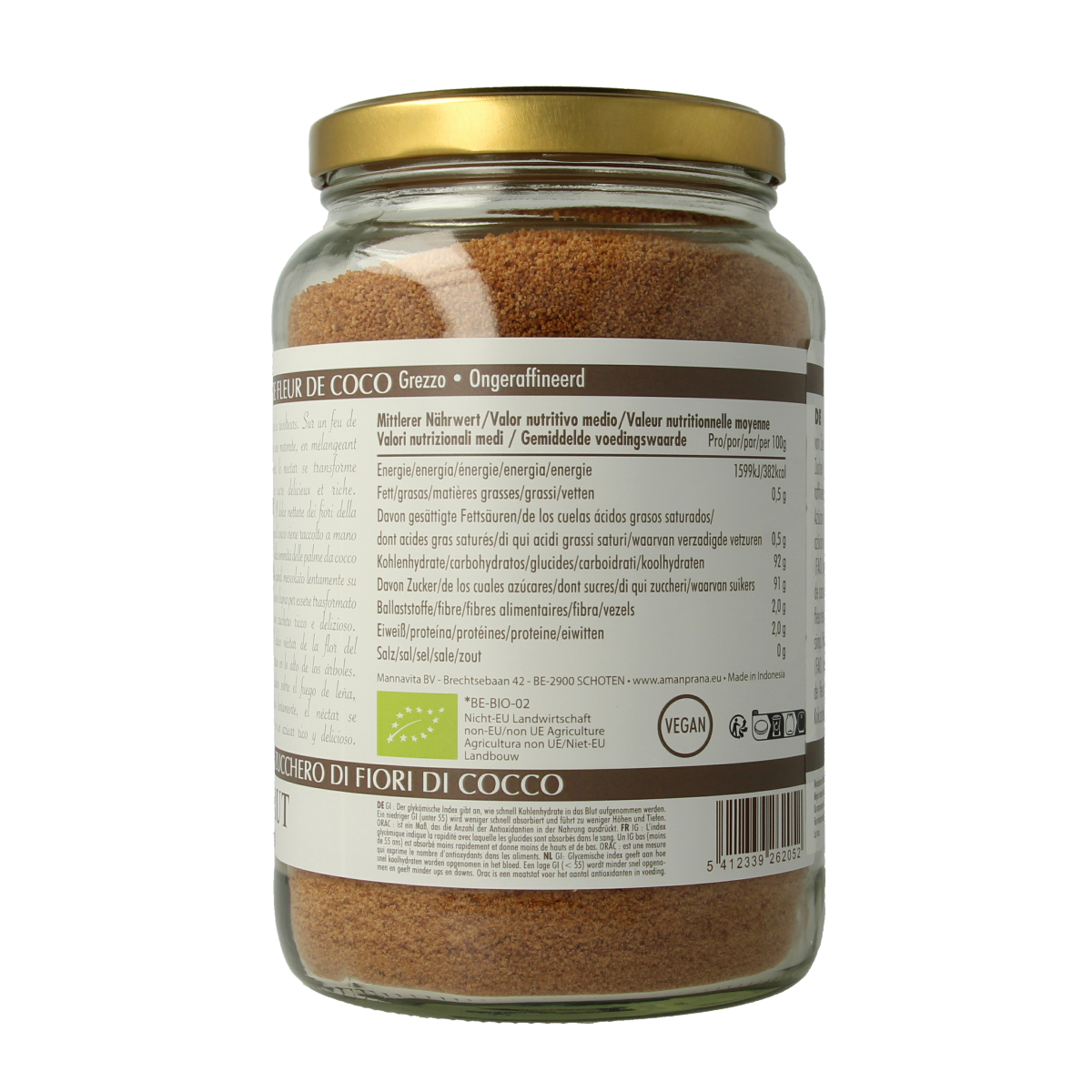 Amanprana Gula java brut bio 1.00 Kilogram