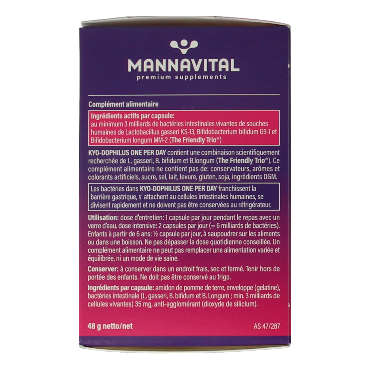 Mannavital Kyo dophilus 60.00 Capsules