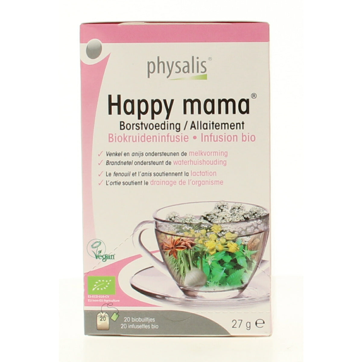 Physalis Happy mama thee bio 20.00 Zakjes