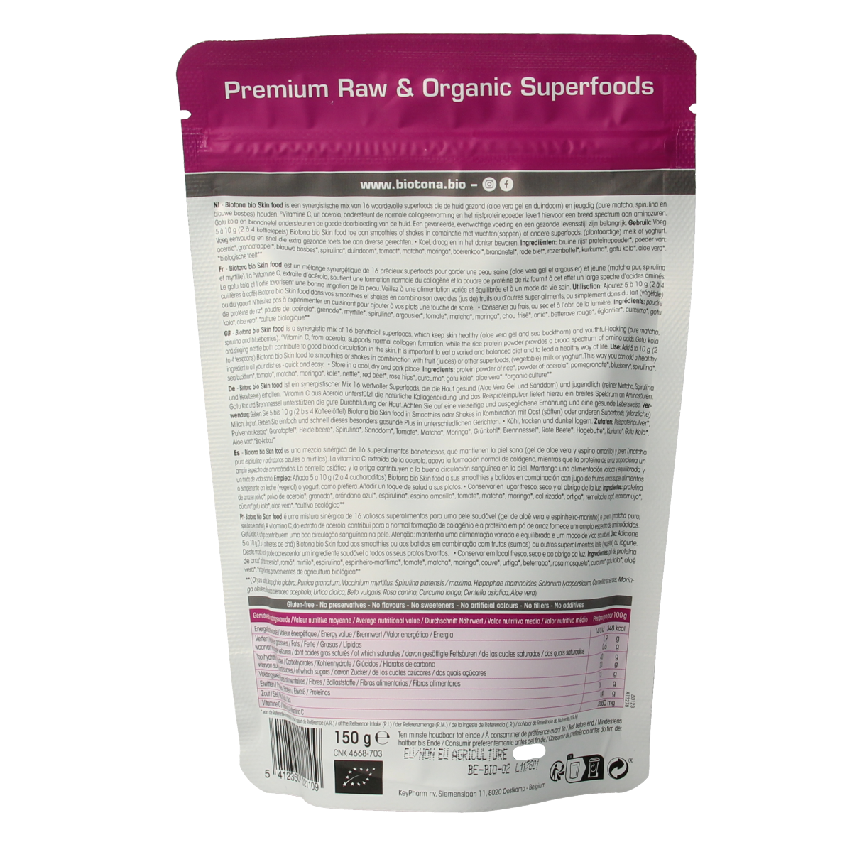 Biotona Skin food raw powder bio 150.00 Gram
