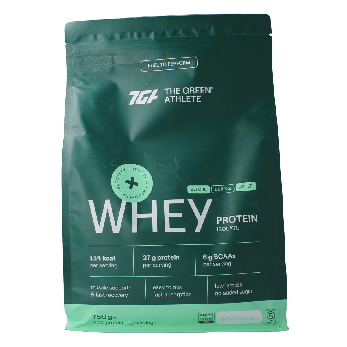 The Green Athlete Whey protein isolate  unflavoured 750.00 Gram