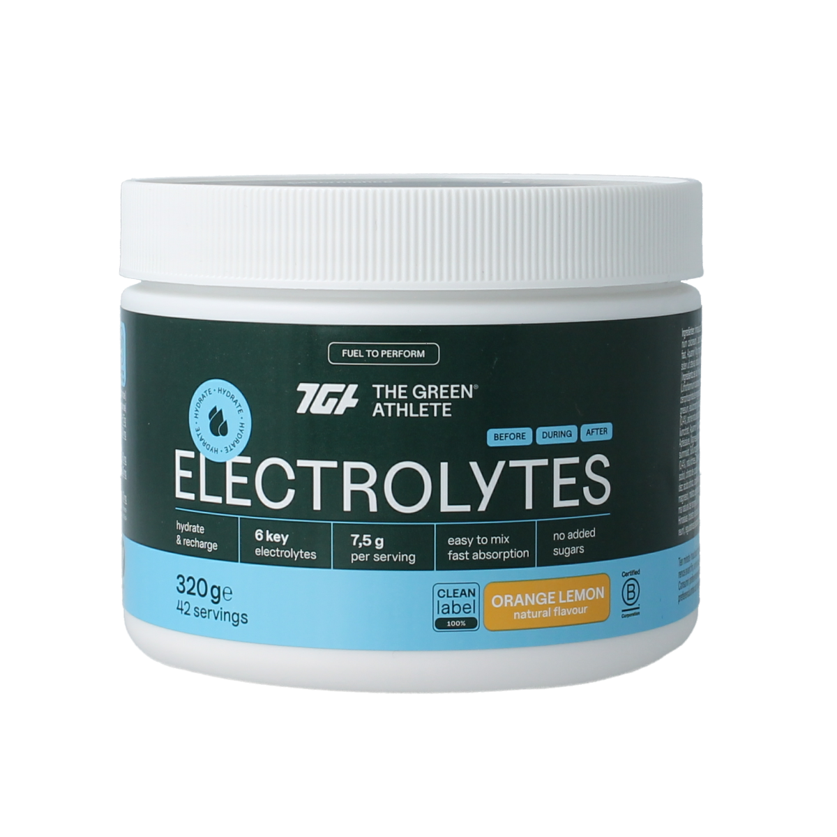 The Green Athlete Electrolytes orange lemon 320.00 Gram